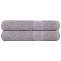 VidaXL Handdoeken 2 st 100x200 cm 360 g/m² 100% katoen grijs