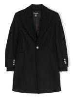 Balmain Kids manteau à boutons embossés - Noir