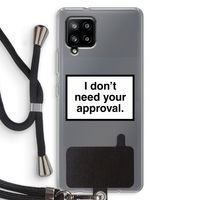 Don't need approval: Samsung Galaxy A42 5G Transparant Hoesje met koord Don't need approval: Samsung Galaxy A42 5G Transparant Hoesje met koord