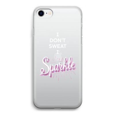 Sparkle quote: iPhone SE 2020 Transparant Hoesje