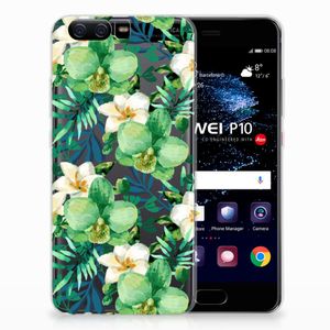 Huawei P10 TPU Case Orchidee Groen