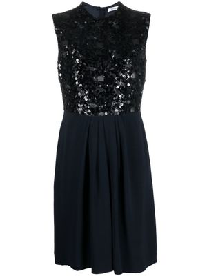 Christian Dior Pre-Owned robe en soie à sequins brodés (années 2000) - Bleu