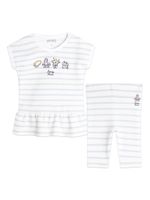 Kenzo Kids robe-polo en coton à rayures - Tons neutres