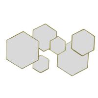 MISOU Spiegel Hexagon - Goud - 61,5x38cm - Spiegels - Wandspiegel - thumbnail