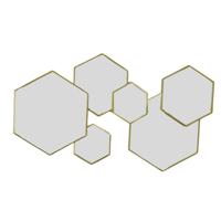 MISOU Spiegel Hexagon - Goud - 61,5x38cm - Spiegels - Wandspiegel