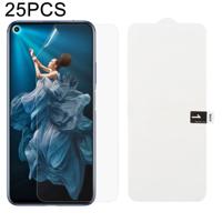 25 stuks zachte hydrogel film volledige dekking front beschermer met alcohol katoen + kraskaart voor Huawei Honor 20