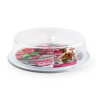 PlasticForte Taart bewaardoos - rond - wit - D32 x H9,5 cm - vlaai bewaarbak