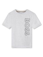 BOSS Kidswear t-shirt en coton à logo imprimé - Gris