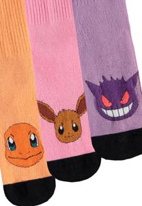 Pokemon Socks 3-Pack Heads Colormix 35-38