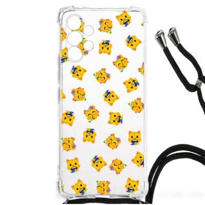 Doorzichtige Silicone Hoesje voor Samsung Galaxy A13 4G Katten Emojis