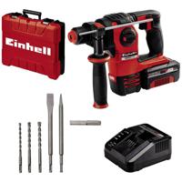 Einhell Power X-Change HEROCCO Kit +5 (1x3,0Ah) SDS-Plus-Accu-boorhamer 18 V 3.0 Ah Li-ion Incl. accu, Incl. koffer, Incl. accessoires