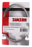 Simson binnenkabel rem 2250 mm RVS zilver
