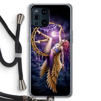 Aerial Angel: Oppo Find X3 Transparant Hoesje met koord