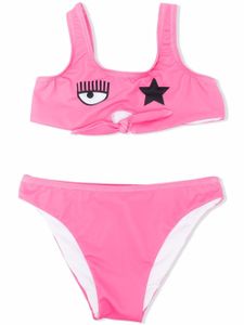 Chiara Ferragni Kids bikini à motif d'étoiles - Rose