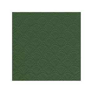 16x Luxe 3-laags servetten met patroon donker groen 33 x 33 cm   -