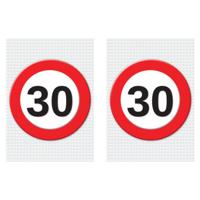 Verjaardag deurposter - 2x - 30 jaar - stopbord - 59 x 84 cm - leeftijd feestartikelen Verjaardag deurposter - 2x - 30 jaar - stopbord - 59 x 84 cm - leeftijd feestartikelen