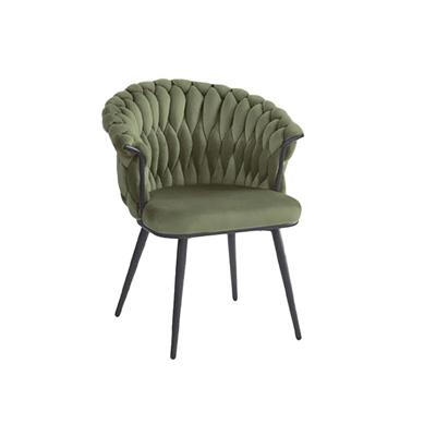 Stoel DKD Home Decor Zwart Groen Fluweel Metaal 66 x 60 x 84 cm