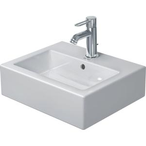 Duravit Vero fontein 45x35cm met kraangat en overloop Wondergliss wit 07044500001