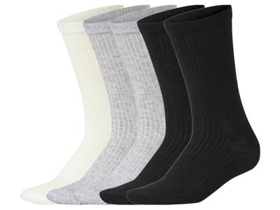 esmara 5 Paar sokken (Crème/grijs/zwart, 35-38)