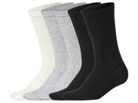 esmara 5 Paar sokken (Crème/grijs/zwart, 35-38)