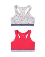 HEMA Kinder Crop Top Bloem - 2 Stuks Roze (roze)
