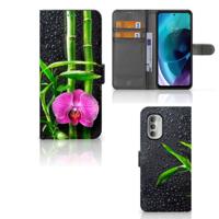 Motorola Moto G51 5G Hoesje Orchidee | Portemonnee hoesje