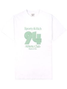 Sporty & Rich 94 Athletic Club cotton T-shirt - Blanc