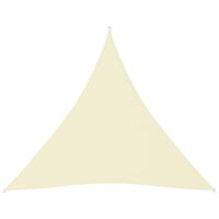 vidaXL Zonnescherm driehoekig 4x4x4 m oxford stof crèmekleurig - thumbnail