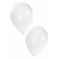 Bellatio Decorations ballonnen - 10x stuks - wit - 27 cm - verjaardag - feestartikelen Bellatio Decorations ballonnen - 10x stuks - wit - 27 cm - verjaardag - feestartikelen