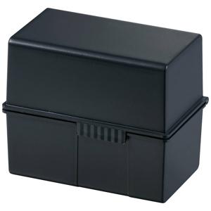 HAN 976-K-13 Kaartenbox Zwart Aantal kaarten (max.): 400 kaarten DIN A6 liggend Deksel als extra bak te gebruiken, Incl. 100 gelinieerd