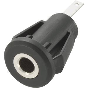 TRU COMPONENTS 718672 Jackplug 3,5 mm Bus, inbouw verticaal Aantal polen: 2 Mono Zwart 1 stuk(s)