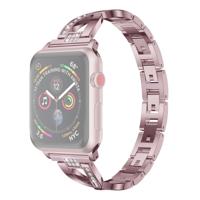 Kleurrijke Diamond RVS horlogeband voor Apple Watch serie 5 & 4 44mm/3 & 2 & 1 42mm (paars)