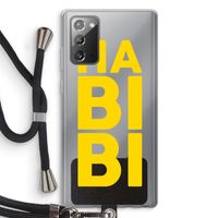 Habibi Majorelle : Samsung Galaxy Note 20 / Note 20 5G Transparant Hoesje met koord