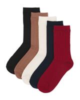 HEMA Damessokken Zigzag - 5 Paar Donkerrood (donkerrood)