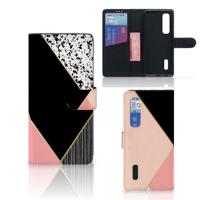 OPPO Find X2 Pro | Book Case | Zwart Roze Vormen