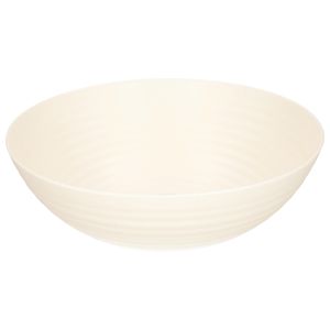 Serveerschaal/saladeschaal - D27 x H9 cm - kunststof - ivoor wit