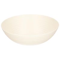Serveerschaal/saladeschaal - D27 x H9 cm - kunststof - ivoor wit Serveerschaal/saladeschaal - D27 x H9 cm - kunststof - ivoor wit