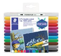 Viltstift Staedtler 3190 textiel duo ass - thumbnail