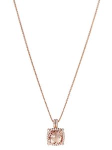 David Yurman collier Châtelaine en or rose 18ct serti de diamants et de morganite