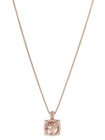 David Yurman collier Châtelaine en or rose 18ct serti de diamants et de morganite