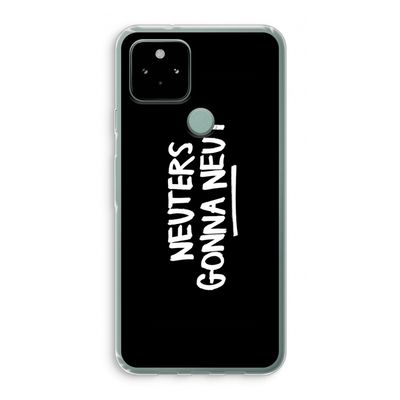 Neuters (zwart): Google Pixel 5 Transparant Hoesje