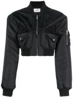 Coperni veste bomber crop à découpes - Noir