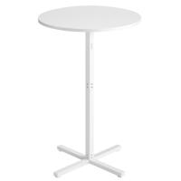 Ronde hoge bartafel voor woonkamer eetkamer of balkon, Sneeuwwit