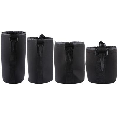 4 stuks neopreen SLR camera lens draagtas zak zakje met karabijnhaak grootte: 10x22cm 10x14cm 10x18cm 8x10cm