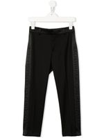 Balmain Kids legging à bande logo - Noir