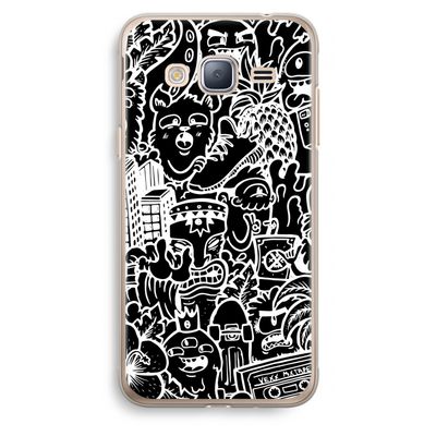 Vexx Black Mixtape: Samsung Galaxy J3 (2016) Transparant Hoesje