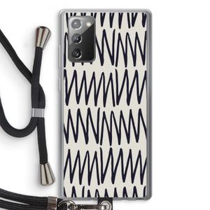 Marrakech Zigzag: Samsung Galaxy Note 20 / Note 20 5G Transparant Hoesje met koord