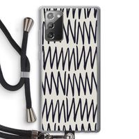 Marrakech Zigzag: Samsung Galaxy Note 20 / Note 20 5G Transparant Hoesje met koord