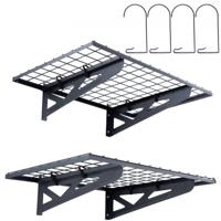 VEVOR Set van 2 garageplanken 915 x 620 x 209 mm Gereedschapsopslag 113,4 kg per laag Gereedschapshouder Wand 91,5 x 61 cm Plankruimte Opbergplanken Metalen plank Gereedschapsorganizer Wandplanken