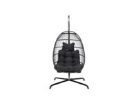 HOME DELUXE Hangstoel met frame Loma (1-zits, Zwart)